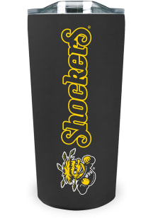 Wichita State Shockers Team Logo 18oz Soft Touch Stainless Steel Tumbler - Black