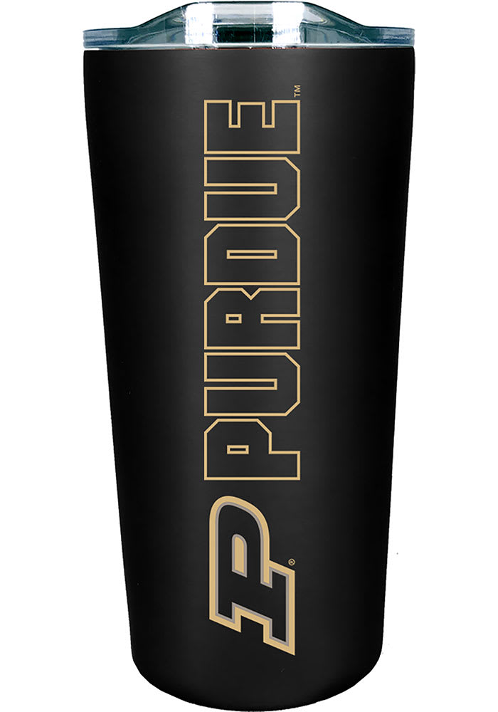 Purdue Boilermakers 18 oz Soft Touch Stainless Steel Tumbler - Black
