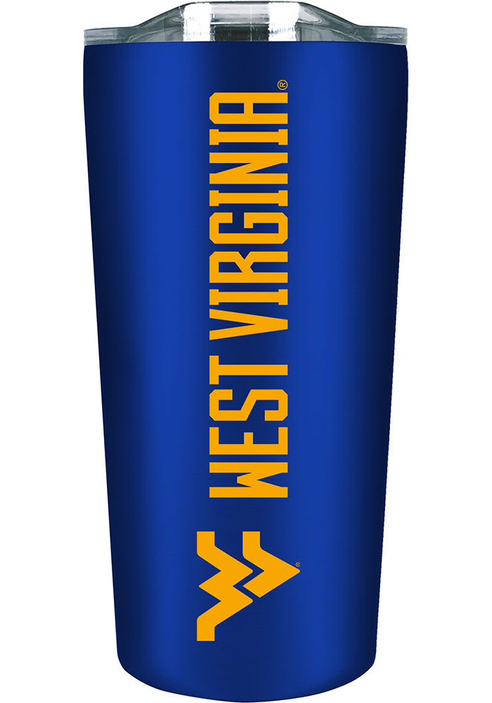 West Virginia Mountaineers 18 oz Soft Touch Stainless Steel Tumbler - Blue