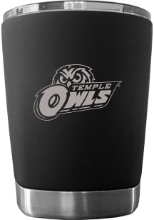 Temple Owls 12 oz Low Ball Stainless Steel Tumbler - Black