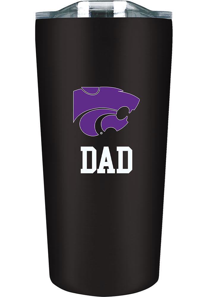 K-State Wildcats 18 oz Soft Touch Stainless Steel Tumbler - Black