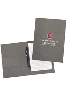 Red Ohio State Buckeyes Gray Padfolio with Pen Notebooks and Folders