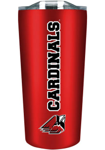 Ball State Cardinals Team Logo 18oz Soft Touch Stainless Steel Tumbler - Red