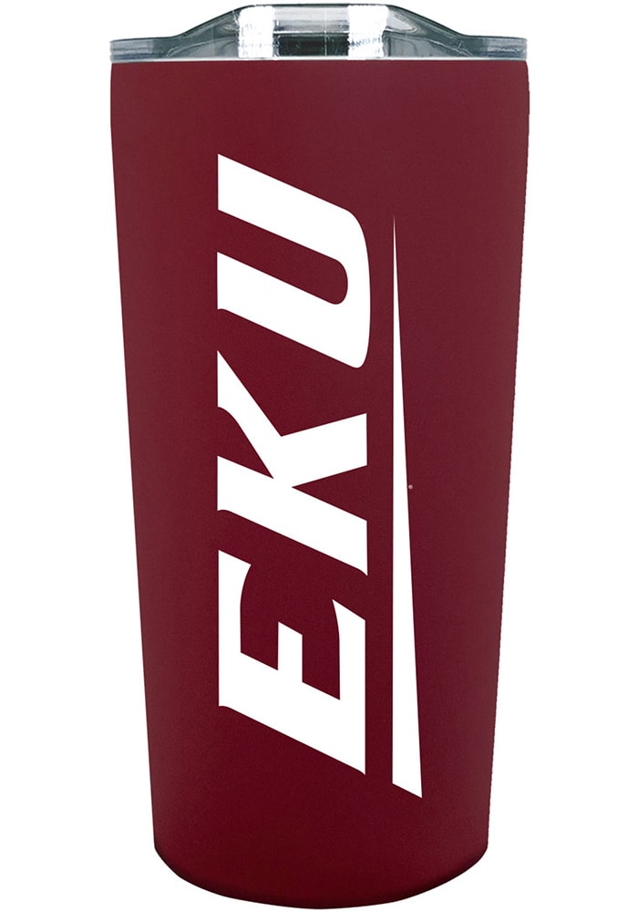 Eastern Kentucky Colonels Team Logo 18oz Soft Touch Stainless Steel Tumbler - Maroon