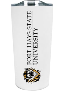 Fort Hays State Tigers Team Logo 18oz Soft Touch Stainless Steel Tumbler - White