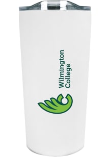Wilmington College Quakers 18oz Soft Touch Stainless Steel Tumbler - White