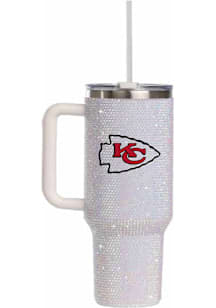 Kansas City Chiefs 34oz White Bling Stainless Steel Tumbler - White