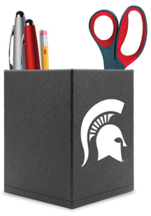 Black Michigan State Spartans 3.5x4 Square Caddy Design Desk Caddy