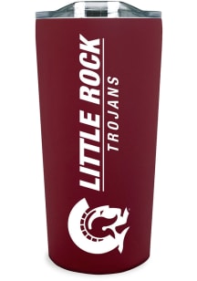 U of A at Little Rock Trojans 18oz Soft Touch Stainless Steel Tumbler - Burgundy