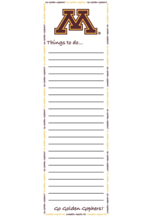 White Minnesota Golden Gophers To Do List Notepad