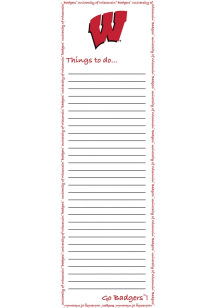 White Wisconsin Badgers To Do List Notepad