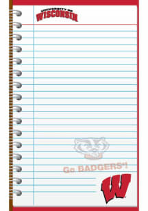 White Wisconsin Badgers Memo Notebooks and Folders