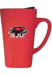 Saint Josephs Hawks 16oz Soft Touch Ceramic Mug - Red
