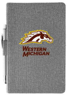 Grey Western Michigan Broncos Pen Included Notebook and Folder