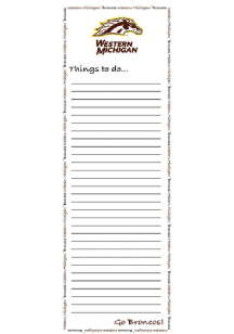 White Western Michigan Broncos To Do List Notepad