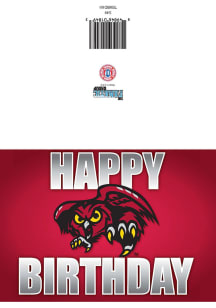 Temple Owls Happy Birthday Card