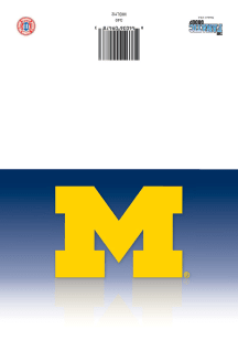 Michigan Wolverines Blank Inside Card