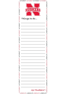 Red Nebraska Cornhuskers To Do List Pad Notepad