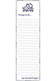TCU Horned Frogs To Do List Pad Notepad