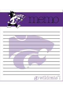 Purple K-State Wildcats Small Memo Notepad