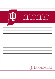 Red Indiana Hoosiers Small Memo Notepad