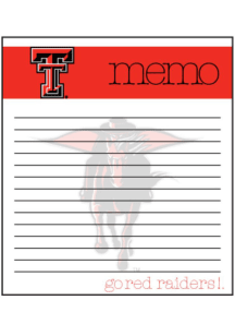 Texas Tech Red Raiders Small Memo Notepad