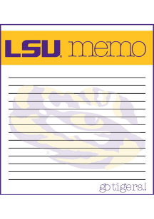LSU Tigers Small Memo Notepad
