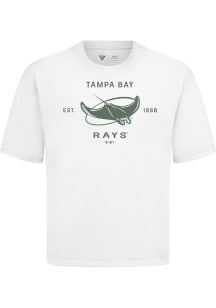 Levelwear Tampa Bay Rays White Signature Knit Crossway Short Sleeve Fashion T Shirt
