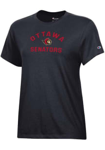 Champion Ottawa Senators Womens Black Arch Team Mascot Core Short Sleeve T-Shirt