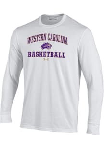 Under Armour Western Carolina White Basketball Performance Long Sleeve T Shirt