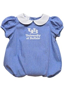 Vive La Fete Buffalo Bulls Baby Blue Gingham Collar Short Sleeve One Piece