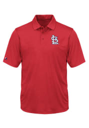 Majestic St Louis Cardinals Mens Red Change Up Swing Short Sleeve Polo