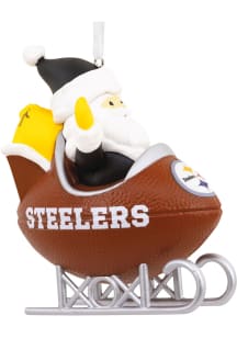 Pittsburgh Steelers Santa Football Sled Ornament