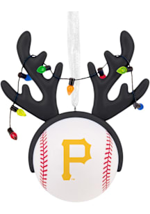 Pittsburgh Pirates Reindeer Baseball Ornament - Yellow
