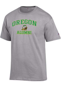 Oregon Ducks Grey Champion Logo Alumni Jersey Short Sleeve T Shirt