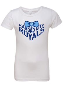 Kansas City Royals Girls White Youth Girls Princess Short Sleeve Tee