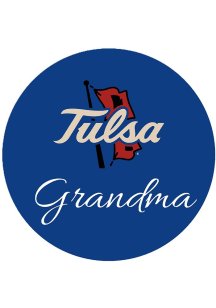 Navy Blue Tulsa Golden Hurricane 3&quot; Grandma Button