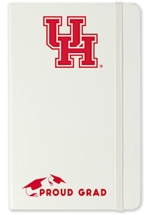 Houston Cougars Proud Grad team logo Notebook and Folder - White