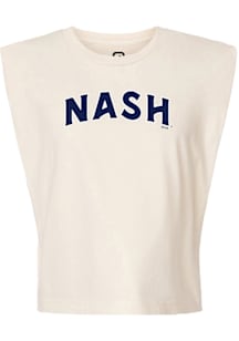 Summit Sportswear Nashville Sounds Womens White Alt Logo Wordmark Tank Top