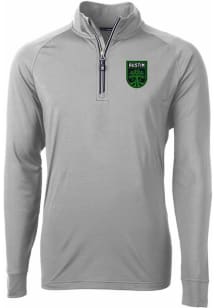 Cutter and Buck Austin FC Mens Grey Adapt Eco Big and Tall Qtr Zip
