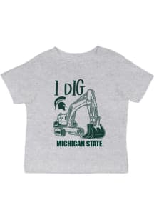 Infant Michigan State Spartans Grey Vive La Fete Excavator Short Sleeve T-Shirt