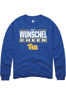 Madi Wunschel Rally Mens Blue Pitt Panthers NIL Stacked Box Player Crew