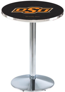 Oklahoma State Cowboys Chrome Round Base Pub Table