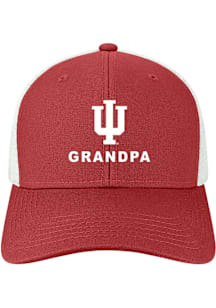 Indiana Hoosiers Grandpa Mid Pro Trucker Adjustable Hat - Red