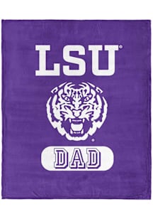 LSU Tigers Dad Silk Touch Fleece Blanket - Purple