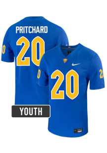Davion Pritchard Nike Youth Blue Pitt Panthers NIL Name And Number Football Jersey Jersey