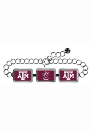 Texas A&M Aggies 3 Rectangle Charm Womens Bracelet