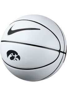 Iowa Hawkeyes White Nike Team Logo Autograph Basketball