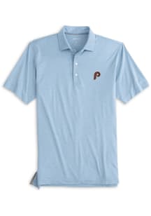 Johnnie O Philadelphia Phillies Mens Light Blue Hinson Short Sleeve Fashion Polo