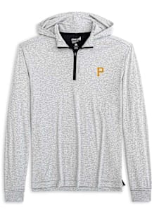 Johnnie O Pittsburgh Pirates Mens Charcoal Hybrid Long Sleeve Hoodie